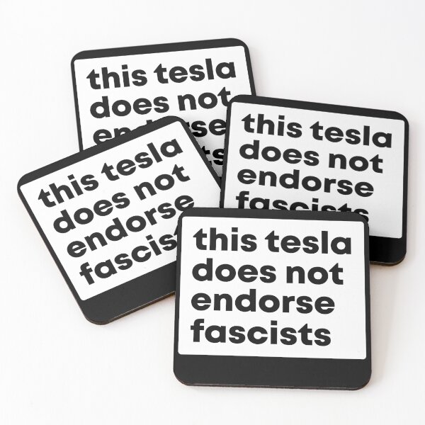 Item preview, This Tesla Does Not Endorse Fascists - Anti Musk Bumper designed and sold by PixVib.