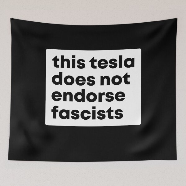 Item preview, This Tesla Does Not Endorse Fascists - Anti Musk Bumper designed and sold by PixVib.