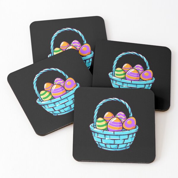 Item preview, Vibrant Cartoon Easter Basket with Colorful Eggs Sticker designed and sold by FestivityFinds.