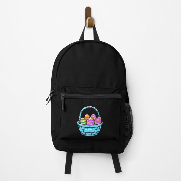 Item preview, Vibrant Cartoon Easter Basket with Colorful Eggs Sticker designed and sold by FestivityFinds.
