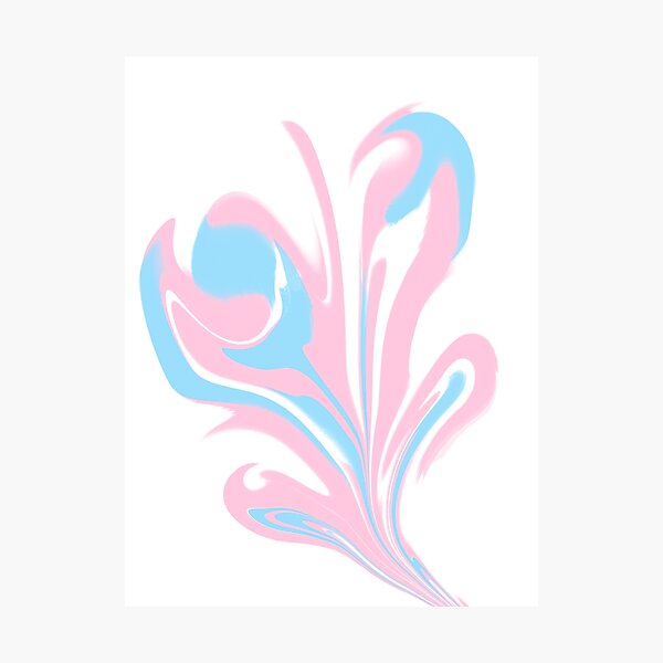 Item preview, Abstract Marbled Swirls in Light Pink, Light Blue And White designed and sold by JulzPink.