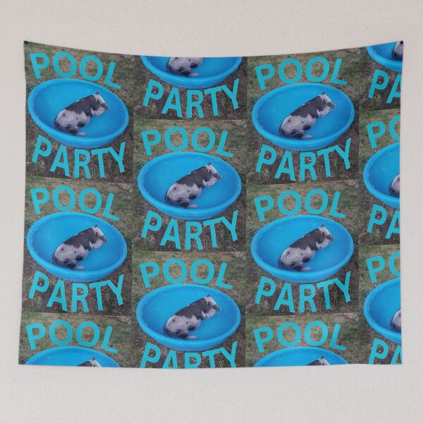 Item preview, pig in pool party designed and sold by Lizzilzil.