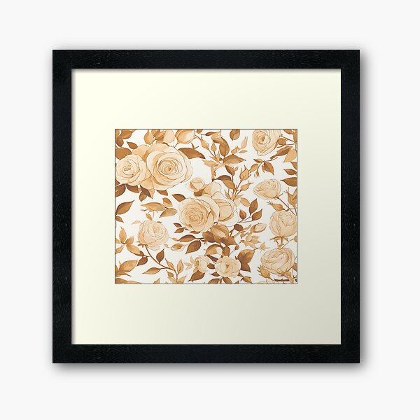 Aperçu de l'œuvre Délicates roses en or rose créée et vendue par PrintsByFrank.
