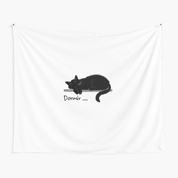 Artikel-Vorschau von Minimalistische schwarze Katze schlafen Illustration Französische Version, designt und verkauft von Nouveaupattern.