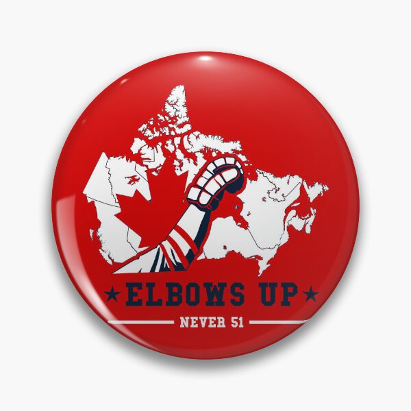 Item preview, Elbows Up canada – Retro Hockey & Resilience Design - never 51 canadian pride - white designed and sold by Khial.