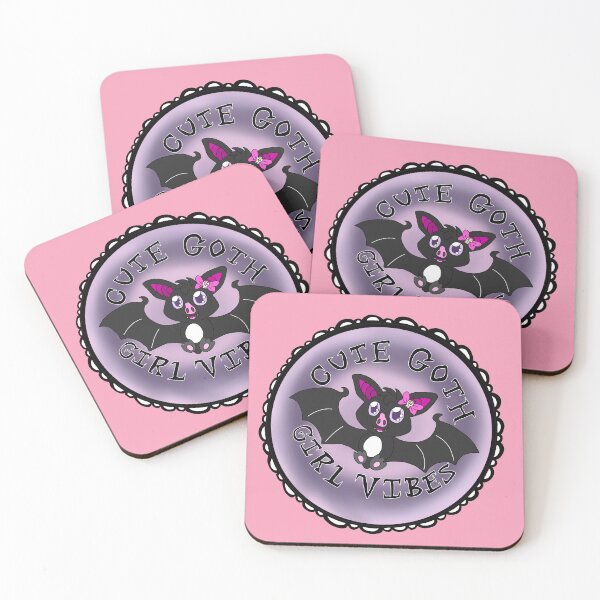 Item preview,  Cute goth cartoon bat with lace pink version  designed and sold by KatyChristoff.