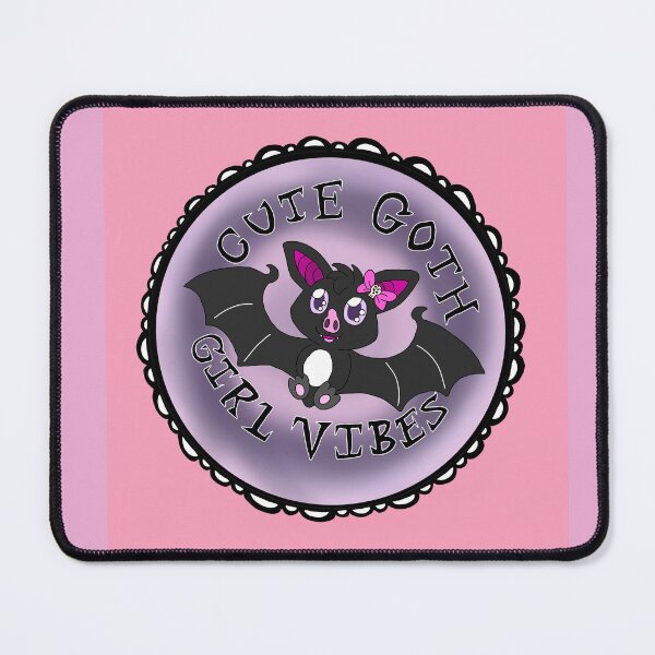 Item preview, Cute goth cartoon bat with lace pink version designed and sold by KatyChristoff.