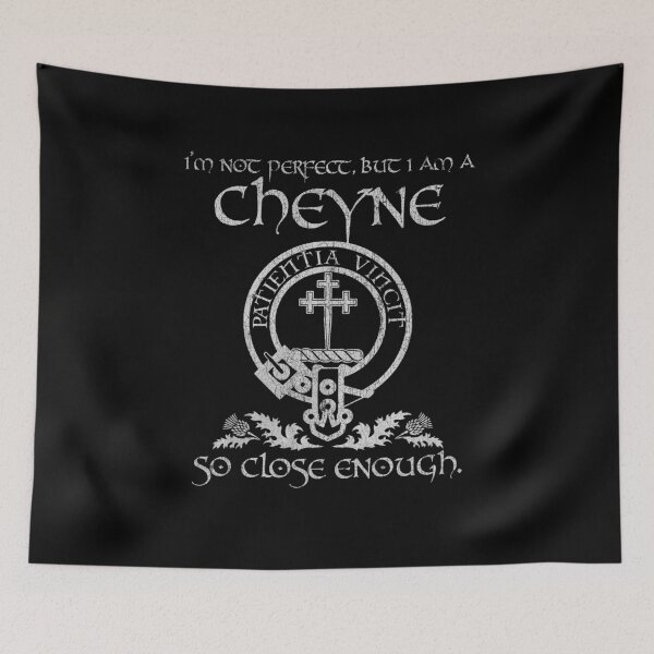 Artikelvorschau, Cheyne Clan Schottischer Nachname Wappen Abzeichen Motto Tartan Sporran Kilt Männer Frauen entworfen und verkauft von Clan1093.