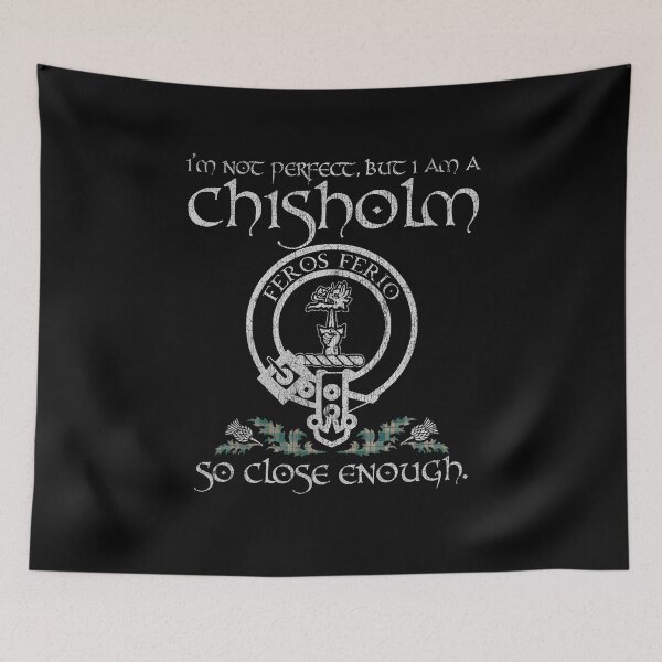 Item preview, Chisholm Colonial clan Scottish surname crest badge motto tartan sporran kilt men women designed and sold by Clan1093.