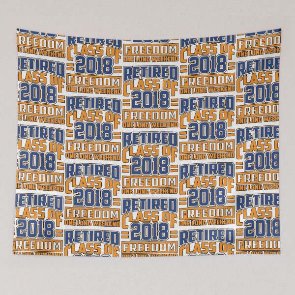 Item preview, Retired class of 2018 Freedom one long weekend gift retired men women orange designed and sold by itsagrind.