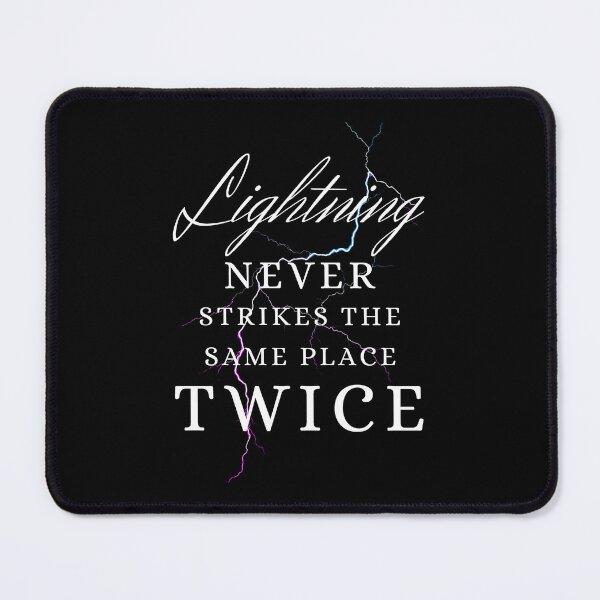 Item preview, Lightning Never Strikes The Same Place Twice Mystic Blue Thunder designed and sold by SplashTastic.