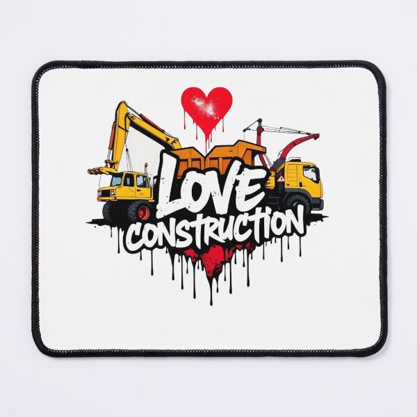 Item preview, Love Construction Graffiti Art – Heart-Shaped Machinery Design designed and sold by ARTReMi.