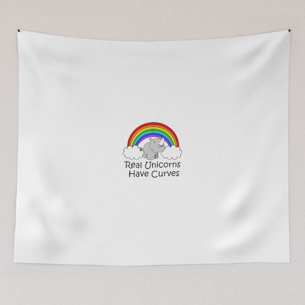 Item preview, Real Unicorns Have Curves with Black Writing designed and sold by PunkyCat.