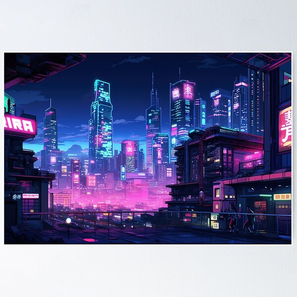 Item preview, Cyberpunk Night City Rooftop designed and sold by Takeda-art.