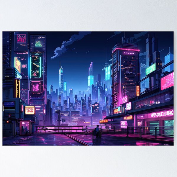 Item preview, Cyberpunk Tokyo Rooftop designed and sold by Takeda-art.