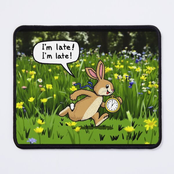 Item preview, Rabbit Running Late designed and sold by AlwaysHome.