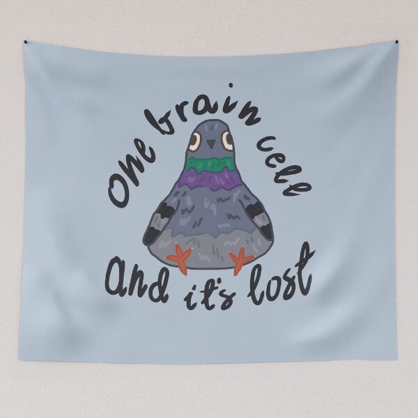Item preview, One Brain Cell, And It's Lost – Funny and Silly Pigeon Design designed and sold by simple-goose.