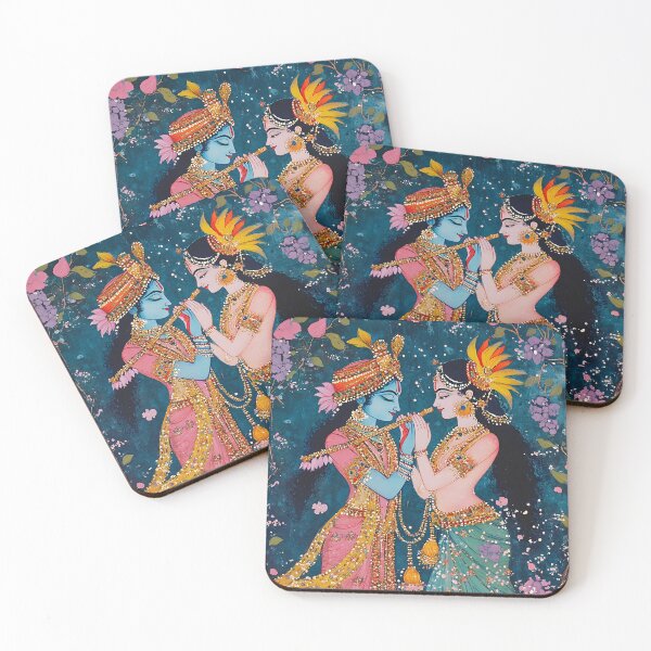 Item preview, Vibrant depiction of a divine couple in enchanted embrace designed and sold by Artessie.