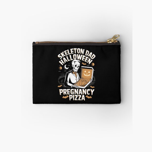 Item preview, Skeleton Dad Halloween Funny Pregnancy Pizza designed and sold by TeeGrit.