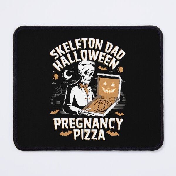 Item preview, Skeleton Dad Halloween Funny Pregnancy Pizza designed and sold by TeeGrit.