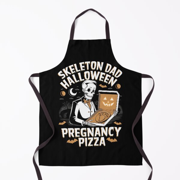Item preview, Skeleton Dad Halloween Funny Pregnancy Pizza designed and sold by TeeGrit.