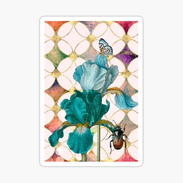 Sparkles and Blue Orchids Sticker