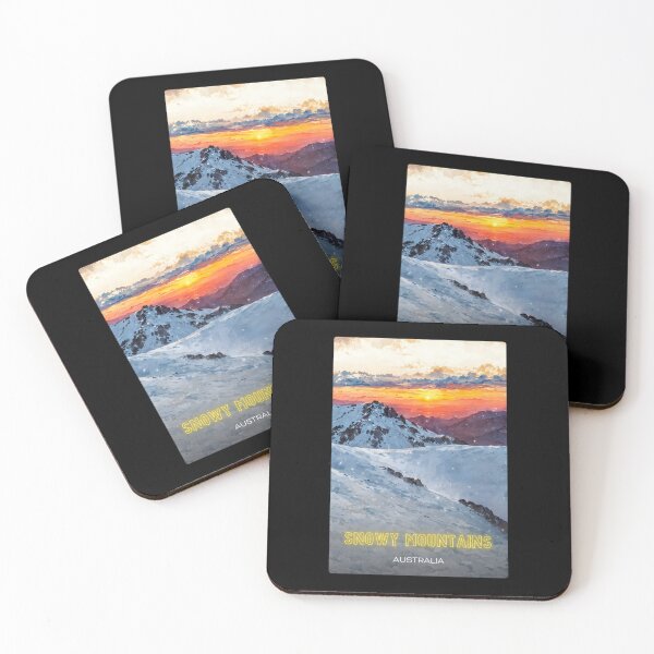 Item preview, Snowy Mountains Australia Souvenir Sticker – Ski & Snowboard Gift   designed and sold by twentytwo ART souvenir designs.