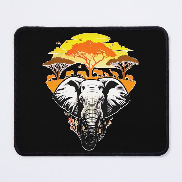 Item preview, Majestic Elephant & African Sunset Wildlife Art designed and sold by VikArtStudio.