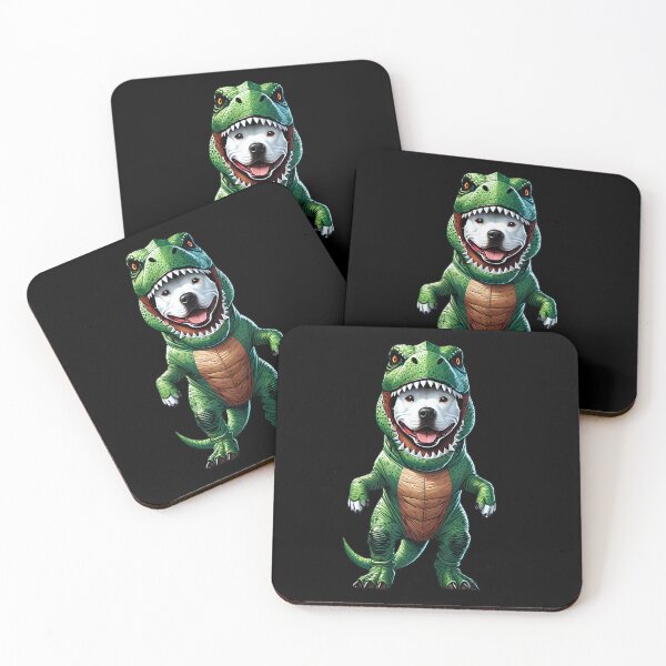 Item preview, Funny American Staffordshire Terrier Wearing Dinosaur Outfit Dog Lover designed and sold by Kimberley King Art  King Art.