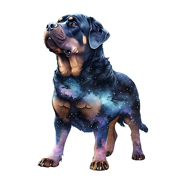 Artwork thumbnail, Cosmic Rottweiler by MountAshDesigns