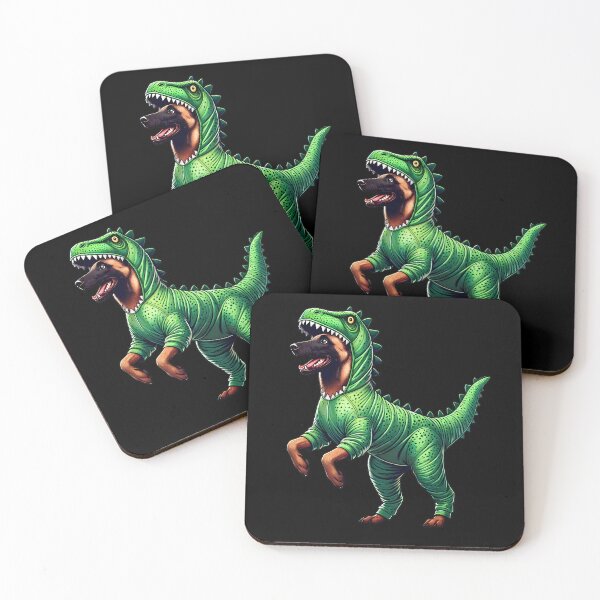 Item preview, Funny Belgian Malinois Wearing Dinosaur Outfit Dog Lover designed and sold by Kimberley King Art  King Art.