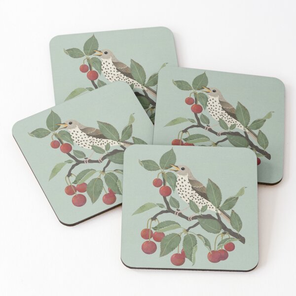 Item preview, Song Thrush in Cherries designed and sold by littleclyde.