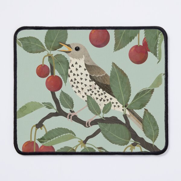 Item preview, Song Thrush in Cherries designed and sold by littleclyde.