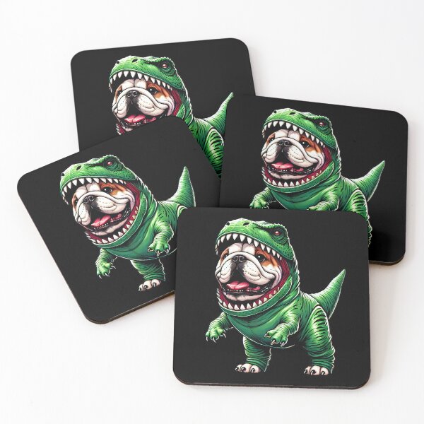 Item preview, Funny Bulldog Wearing Dinosaur Outfit Dog Lover designed and sold by Kimberley King Art  King Art.