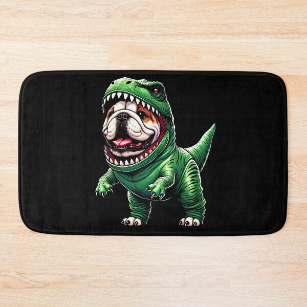 Item preview, Funny Bulldog Wearing Dinosaur Outfit Dog Lover designed and sold by Kimberley King Art  King Art.