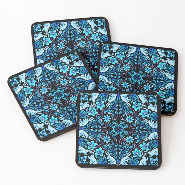 Item preview, BUNNIES WAVE (blues) designed and sold by Angela Treat Lyon.