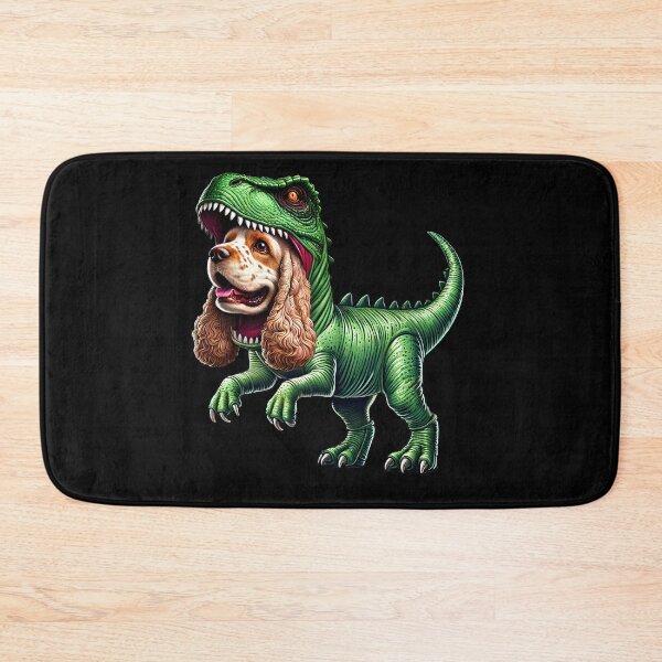 Item preview, Funny Cocker Spaniel Wearing Dinosaur Outfit Dog Lover designed and sold by Kimberley King Art  King Art.