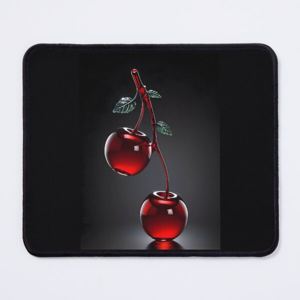 Item preview, Fruit Glass Art - Red Cherries on black designed and sold by Museum Of Non-Existing Art.
