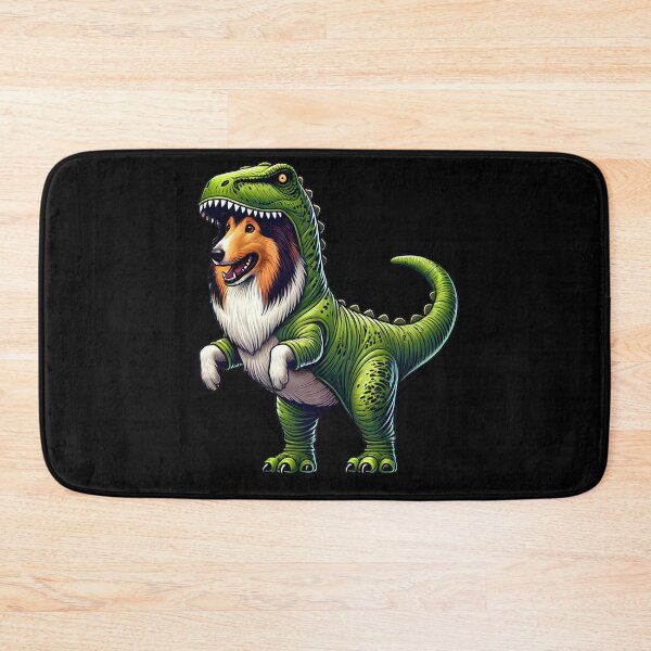 Item preview, Funny Collie Wearing Dinosaur Outfit Dog Lover designed and sold by Kimberley King Art  King Art.
