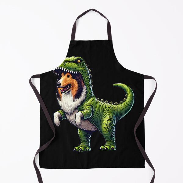 Item preview, Funny Collie Wearing Dinosaur Outfit Dog Lover designed and sold by Kimberley King Art  King Art.