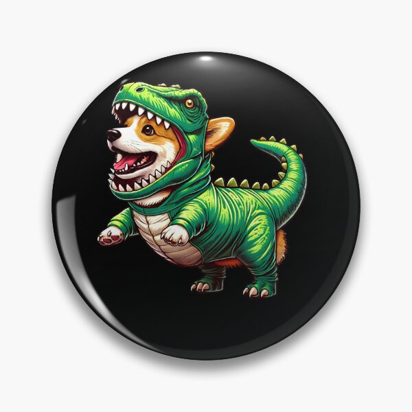 Item preview, Funny Corgi Wearing Dinosaur Outfit Dog Lover designed and sold by Kimberley King Art  King Art.