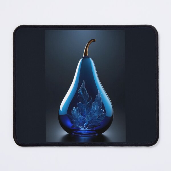 Item preview, Fruit Glass Art - Blue Pear on black designed and sold by Museum Of Non-Existing Art.
