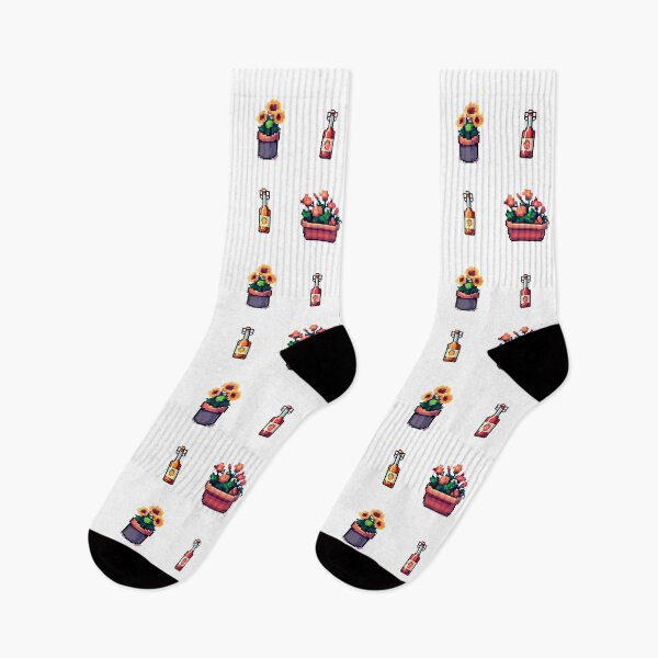 Item preview, cozy pixel drinks and flowers! designed and sold by MinmiDesign.