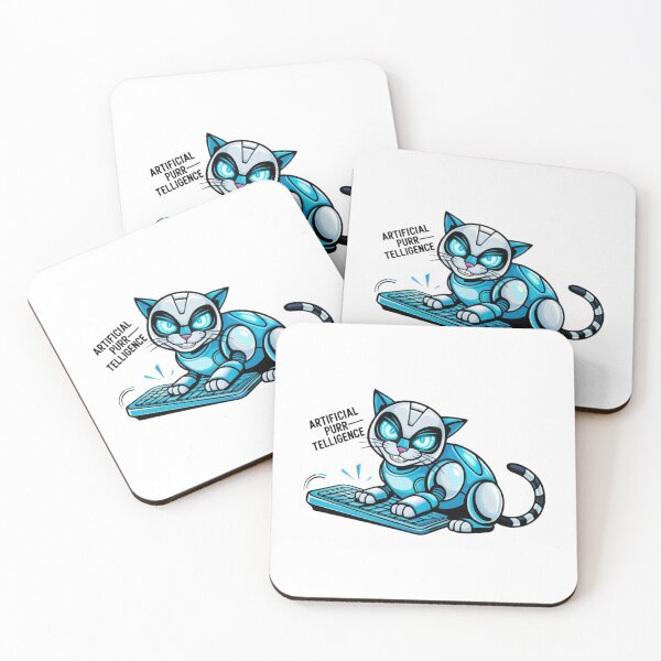 Item preview, Cyber Cat – Artificial Purr-telligence designed and sold by StormArte.