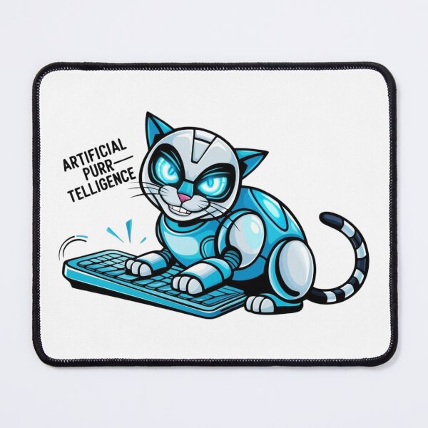 Item preview, Cyber Cat – Artificial Purr-telligence designed and sold by StormArte.
