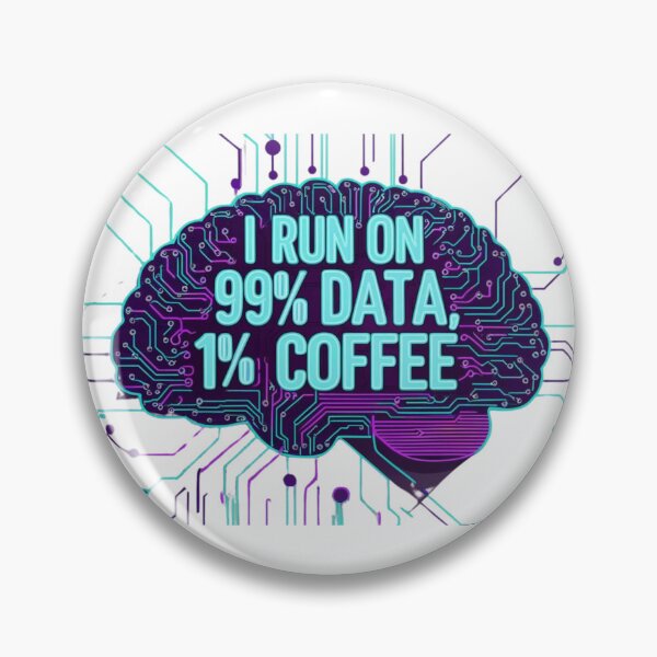 Item preview, Digital Brain – I Run on 99% Data, 1% Coffee designed and sold by StormArte.