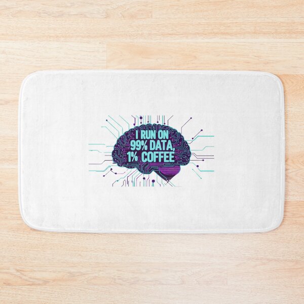 Item preview, Digital Brain – I Run on 99% Data, 1% Coffee designed and sold by StormArte.