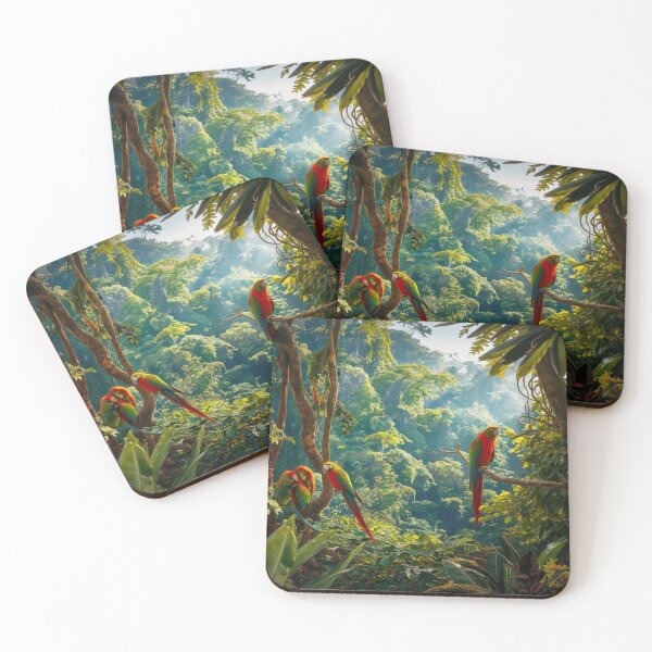 Item preview, Tropical Parrots in their Natural Habitat designed and sold by Collection de trésors .