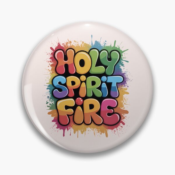 Item preview, Holy Spirit Fire Acts 2:3 Bold Graffiti Jesus Quote Street Art designed and sold by  KnitLuv.