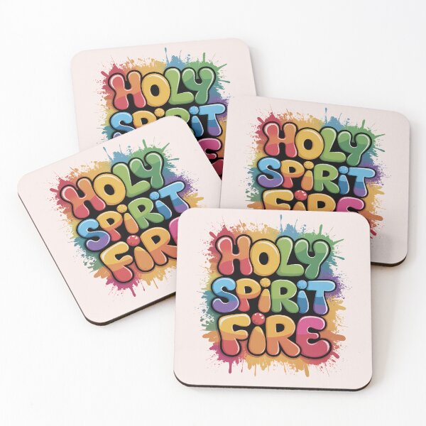 Item preview, Holy Spirit Fire Acts 2:3 Bold Graffiti Jesus Quote Street Art designed and sold by  KnitLuv.